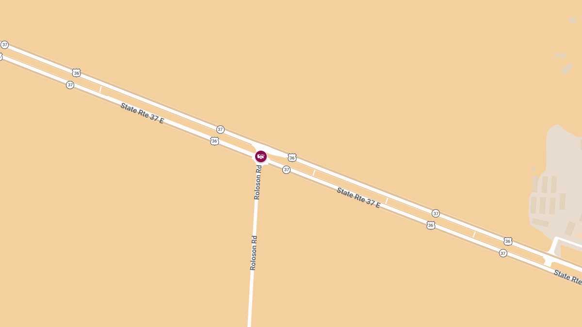 Injuries Reported in Collision at Roloson Rd & State Route 37 E