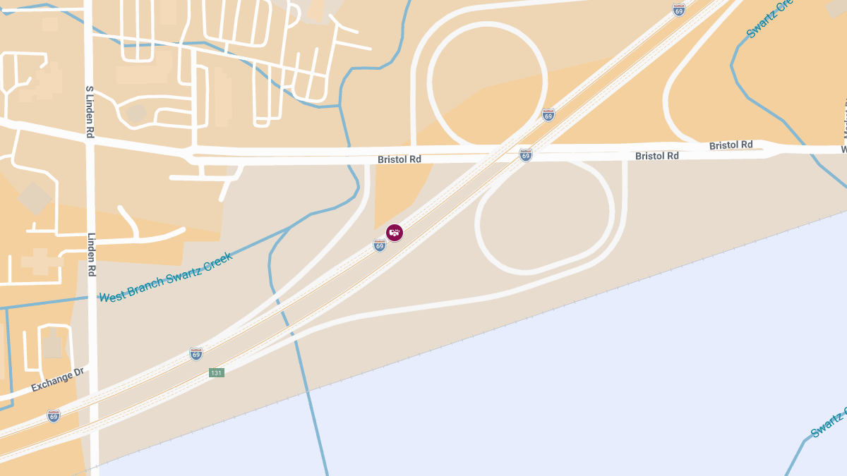 Injuries Reported in Collision on WB I-69 Near W Bristol Rd
