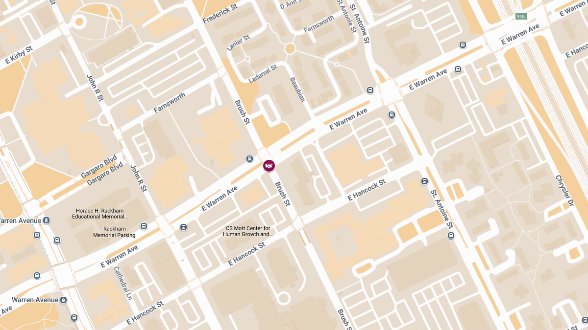 Injuries Reported in Crash at E Warren Ave & Brush St