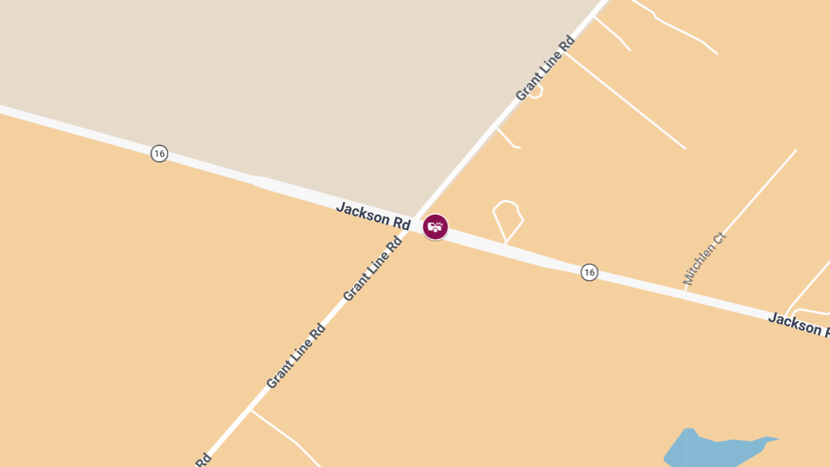 Injuries Reported in Crash at Grant Line Rd & Jackson Rd