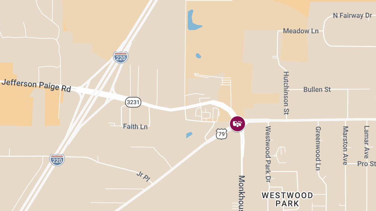 Injuries Reported in Crash at Hwy 80 & Jefferson Paige Rd