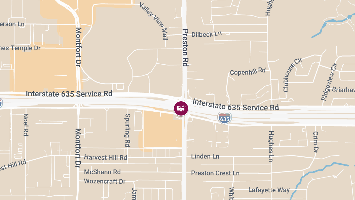 Injuries Reported in Crash at LBJ Fwy & Preston Rd