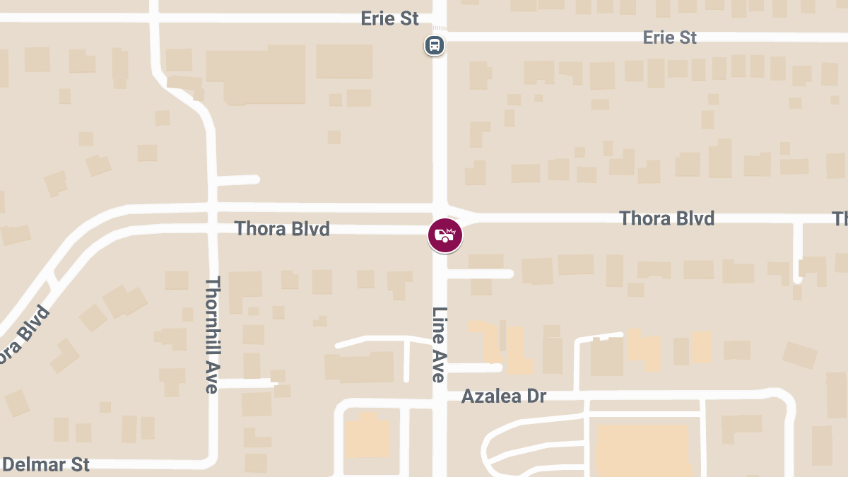 Injuries Reported in Crash at Line Ave & Thora Blvd