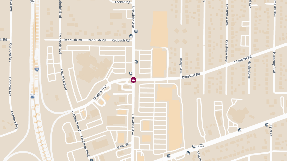 Injuries Reported in Crash at S Hawkins Ave & Diagonal Rd