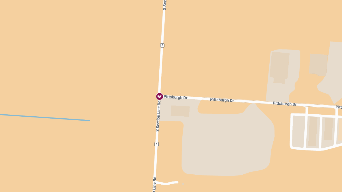 Injuries Reported in Crash at S Section Line Rd & Pittsburgh Dr