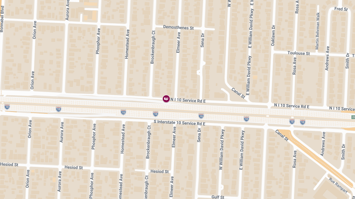 Injuries Reported in Crash on I-10 Service Rd East