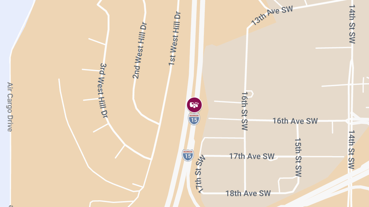 Injuries Reported in Crash on I-15 SB Near MP 8 Overpass