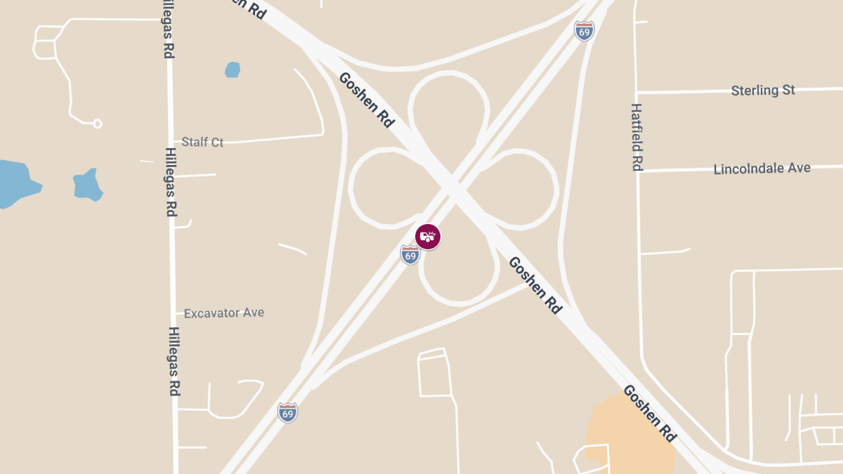 Injuries Reported in Crash on I-69 Near Goshen Rd
