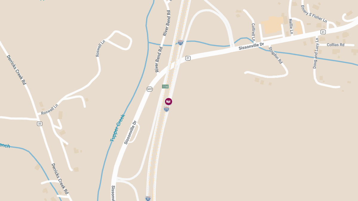 Injuries Reported in Crash on I-77 North Near Mile Marker 105