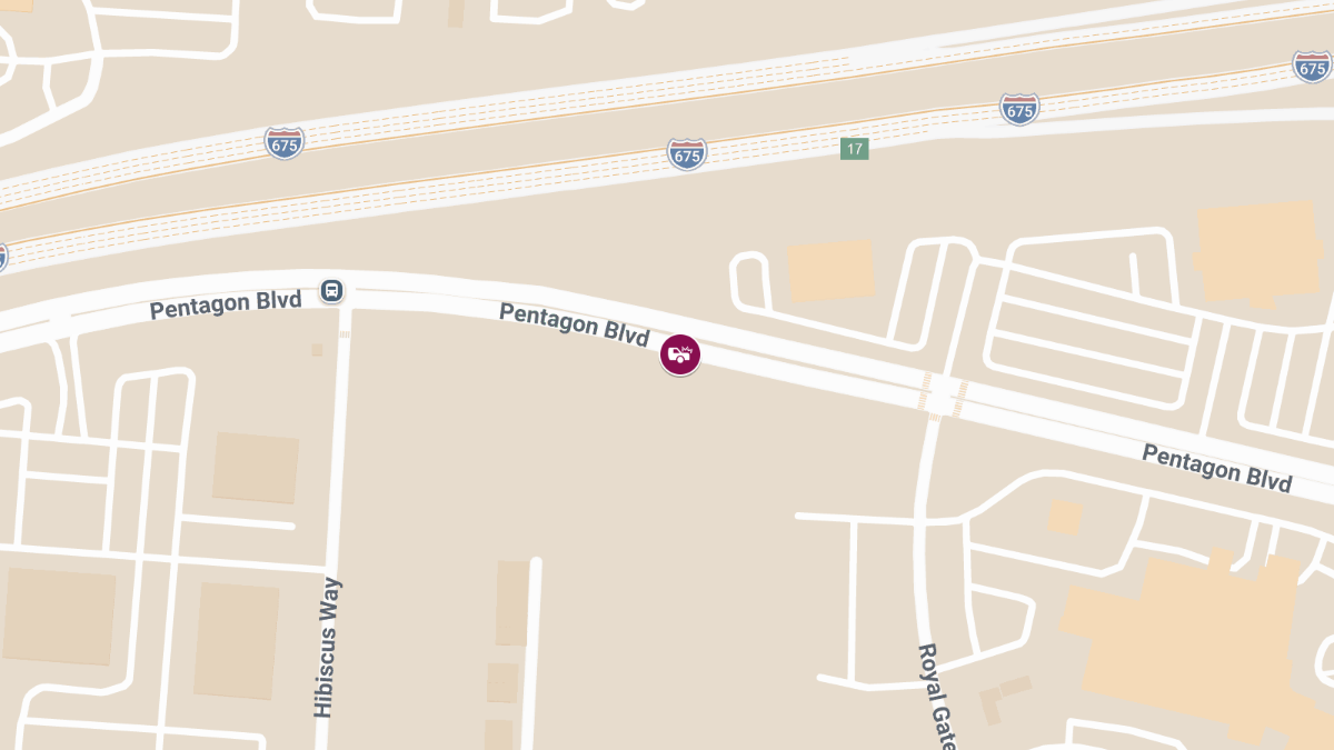 Injuries Reported in Crash on Pentagon Blvd