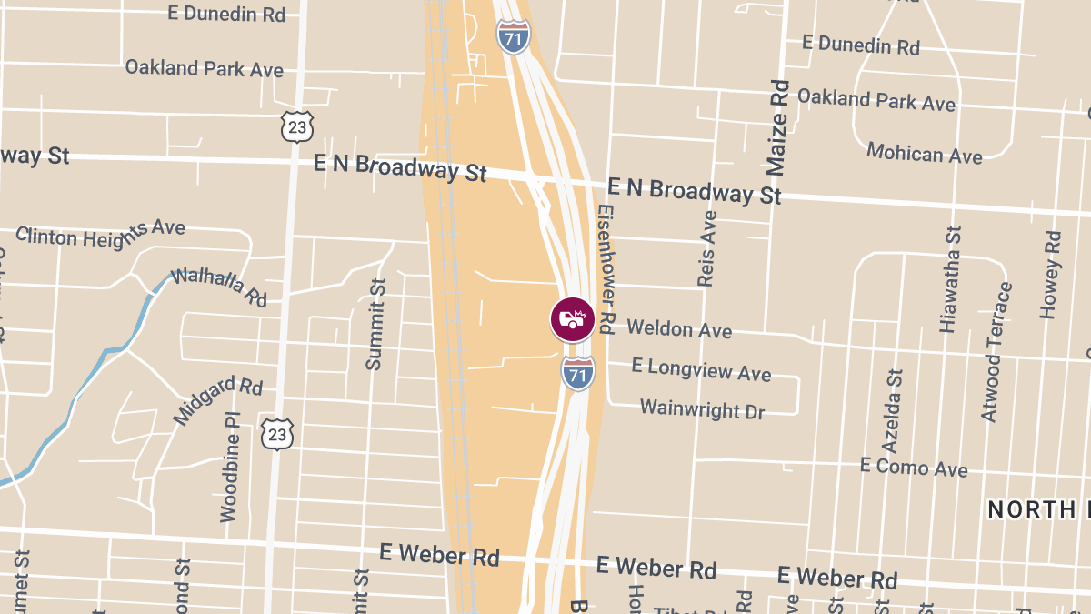 Injuries Reported in Crash on S I-71 Near 130 Block