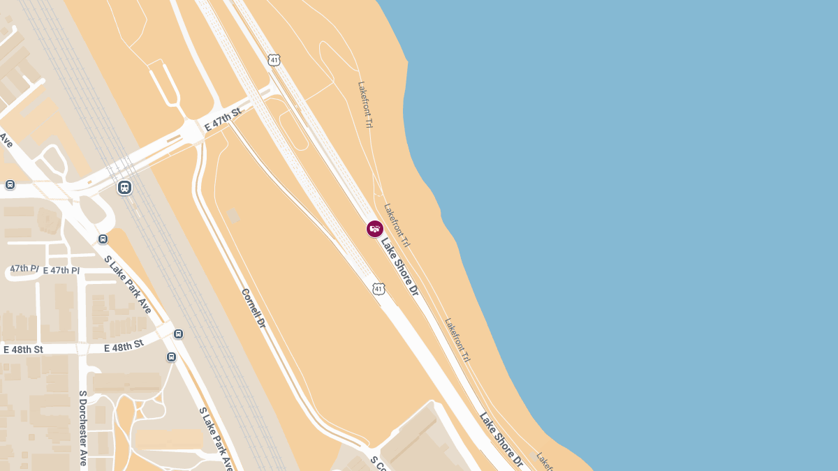 Injuries Reported in Crash on S Lake Shore Dr