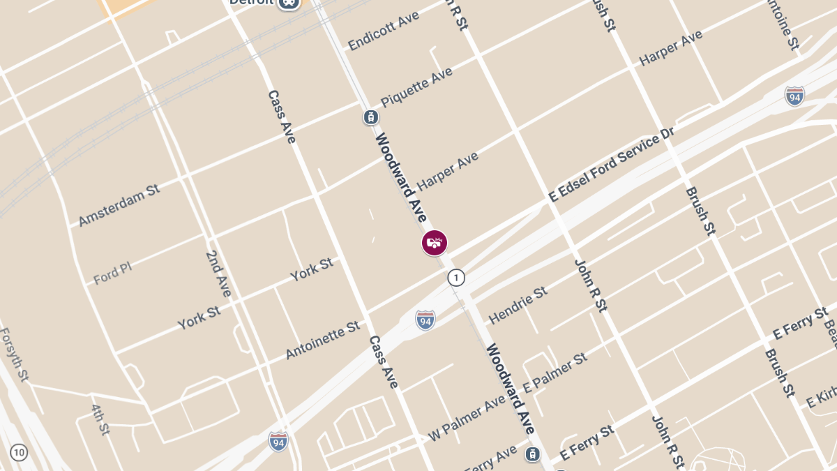 Injuries Reported in Crash on Woodward Ave