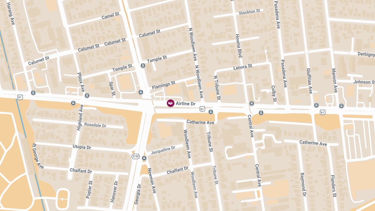 Injuries Reported in Three-Vehicle Crash on Airline Drive