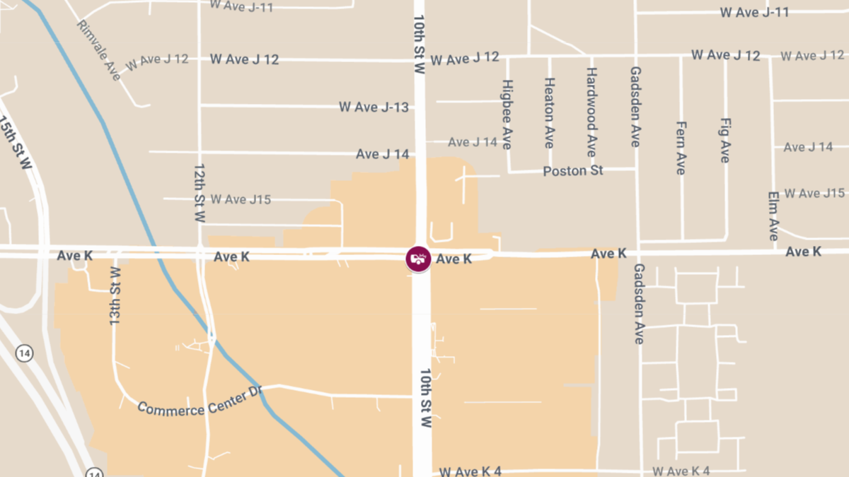 Injuries Reported in Vehicle Crash at W Ave K & 10th St W