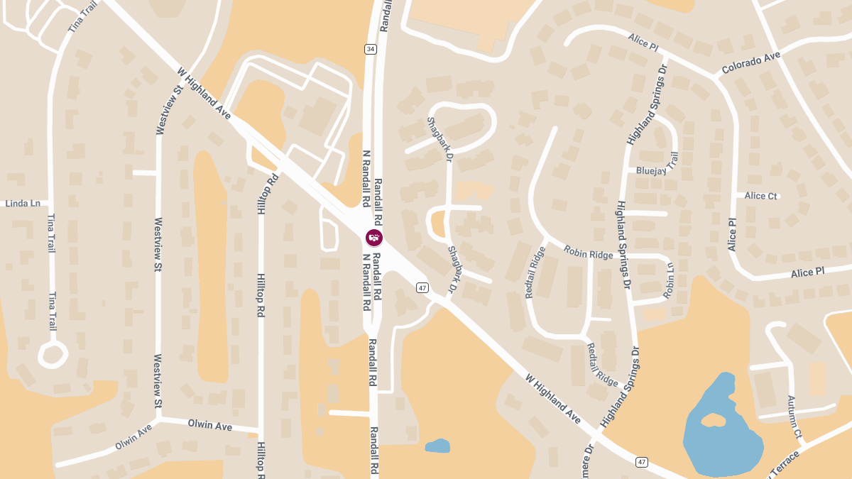 Injuries in Crash at Highland Ave & Randall Rd