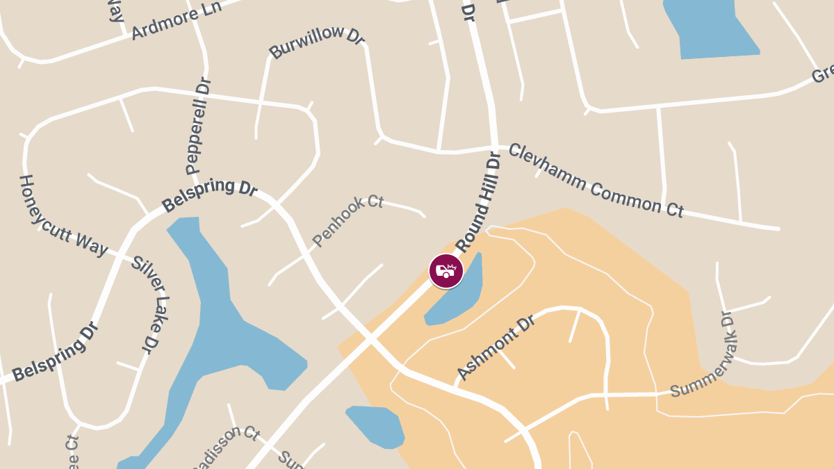 Injury Accident Reported Near Round Hill Dr & Alvo Rd