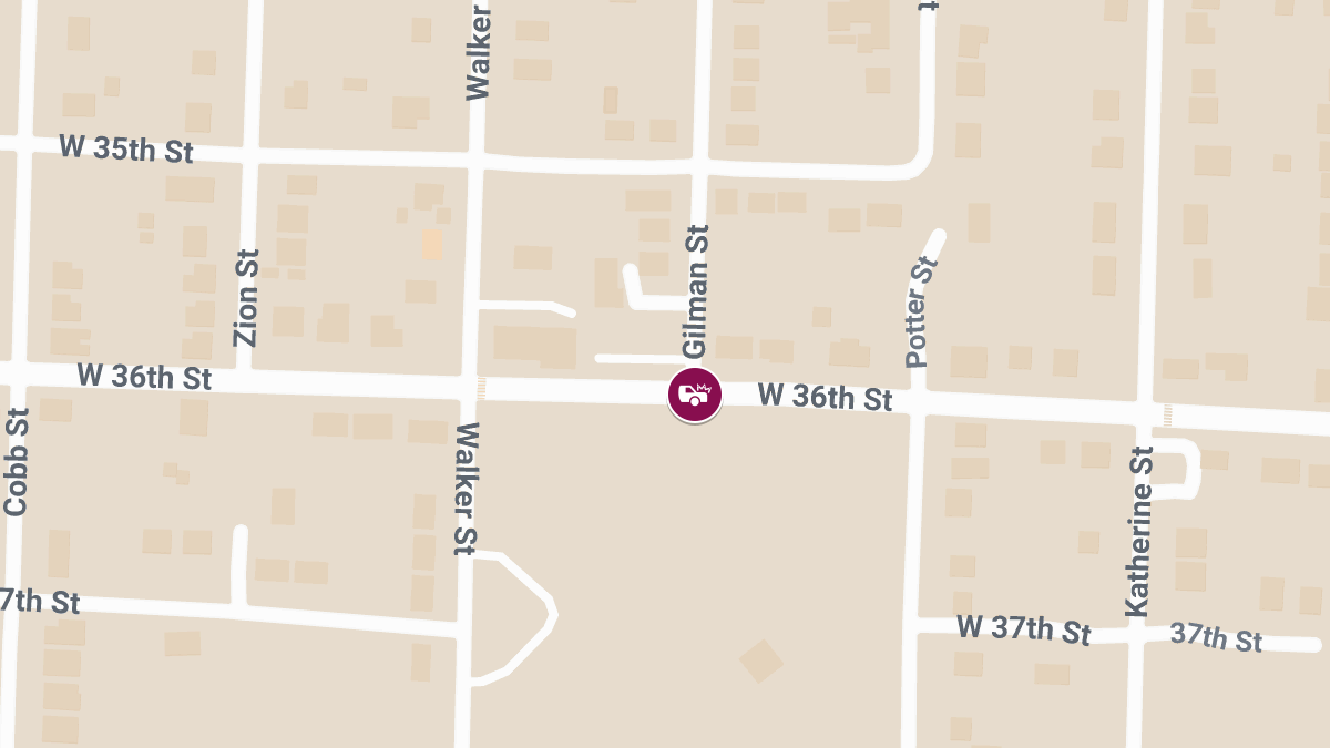 Injury Accident Reported Near West 36th and Gilman