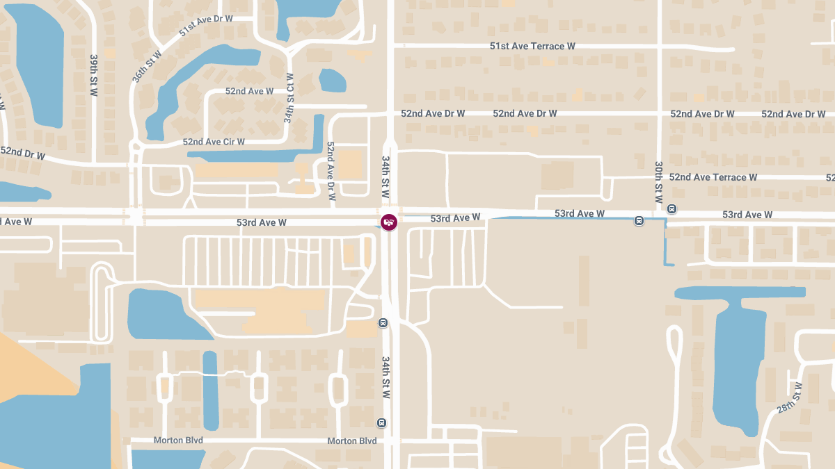 Injury Accident Reported at 53rd Ave W & 34th St W