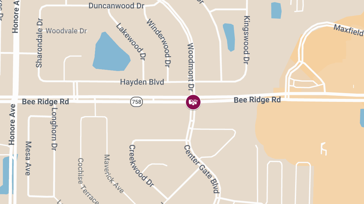 Injury Accident Reported at Bee Ridge Rd & Center Gate Blvd