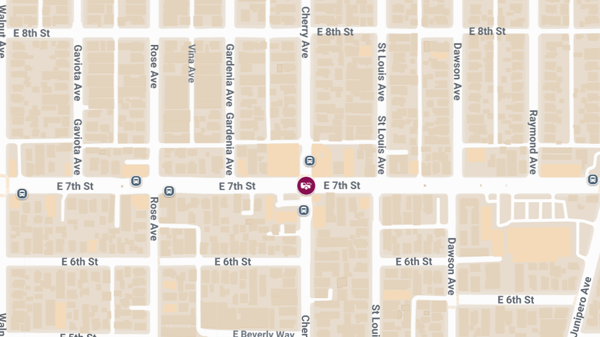 Injury Accident Reported at E 7th St & Cherry Ave