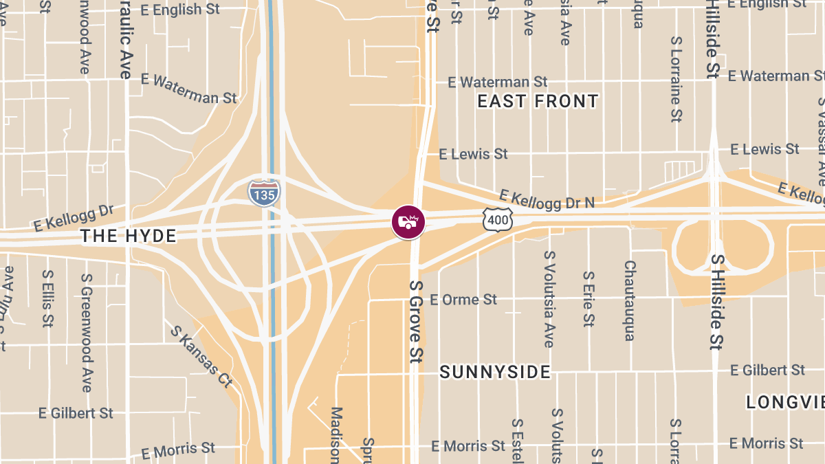 Injury Accident Reported at Kellogg St & S Grove St
