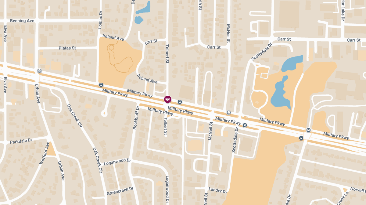 Injury Accident Reported at Military Pkwy & Tolbert St