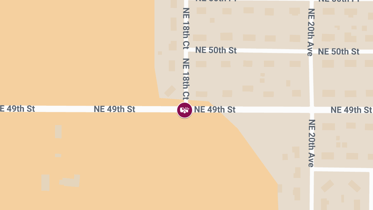 Injury Accident Reported at NE 49th St & NE 18th Ct