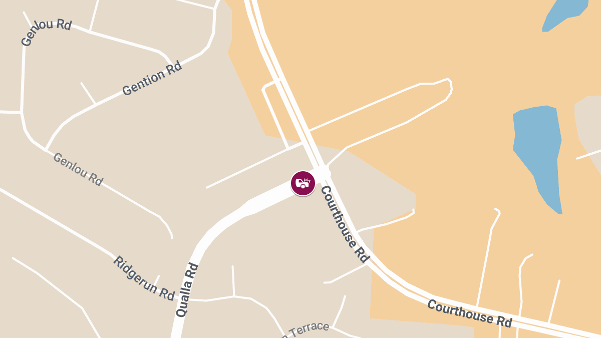 Injury Accident Reported at Qualla Rd & Courthouse Rd