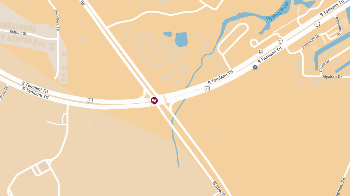 Injury Accident Reported at S Tamiami Trl & S River Rd