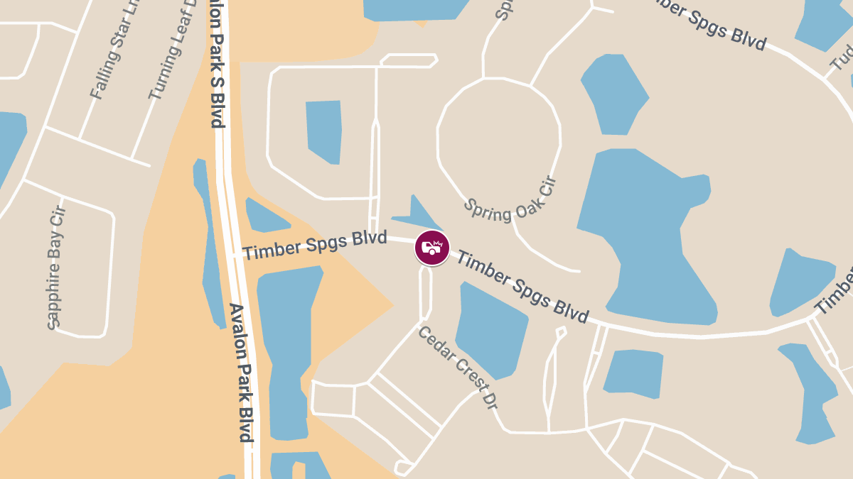 Injury Accident Reported at Timber Springs Blvd
