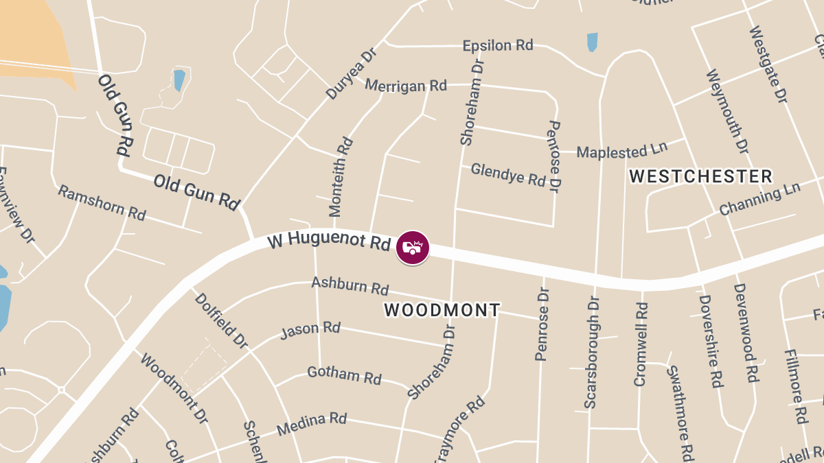 Injury Accident Reported at W Huguenot Rd