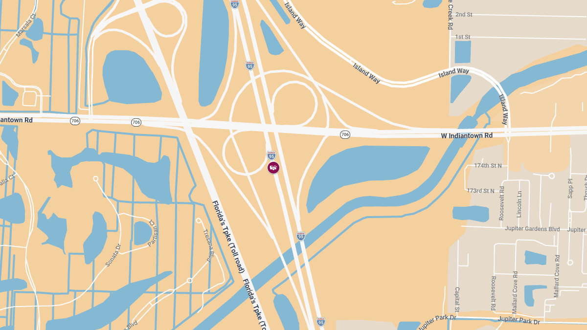 Injury Accident Reported on I-95 NB at MM89