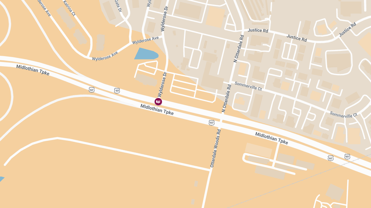 Injury Accident Reported on Midlothian Tpke at Wylderose Dr