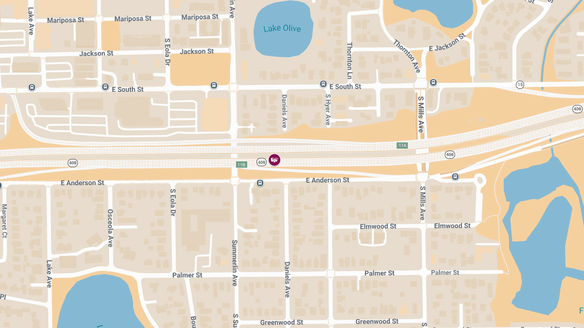 Injury Accident Reported on SR-408 EB at MM17