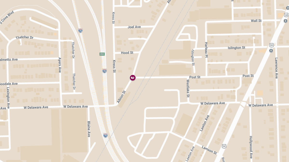 Injury Accident at Albion St & Post St