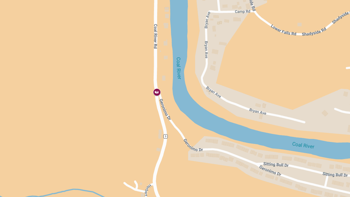 Injury Accident at Coal River Rd & Geronimo Dr
