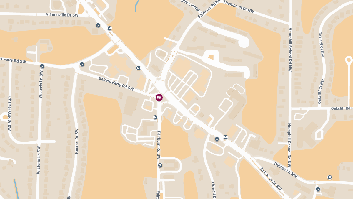 Injury Accident at Fairburn Rd SW & Baker’s Ferry Near Mount Calvary Baptist Church