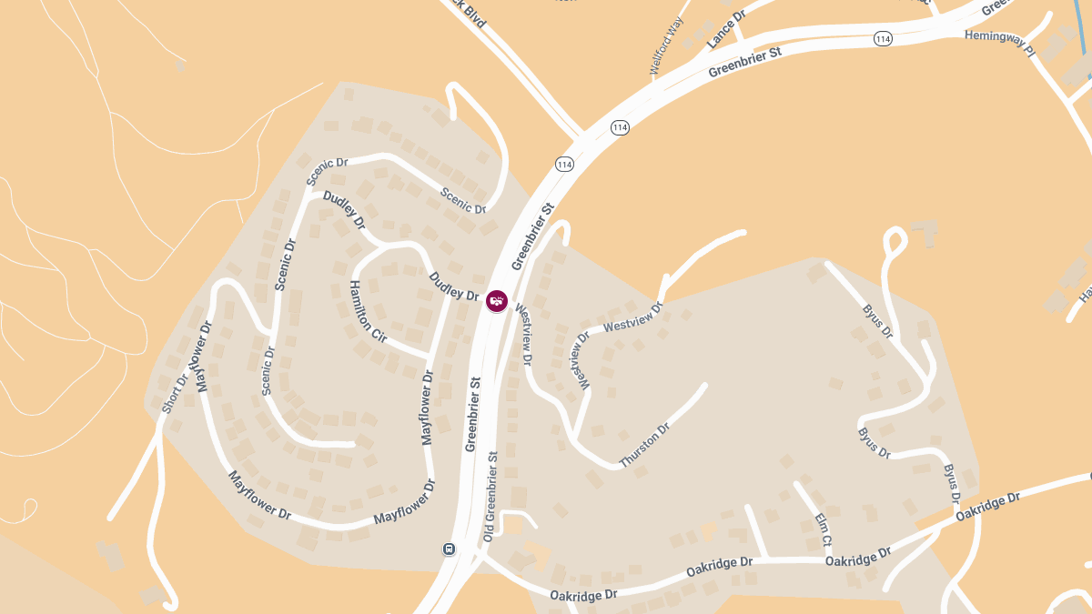 Injury Accident at Greenbrier St & Dudley Dr