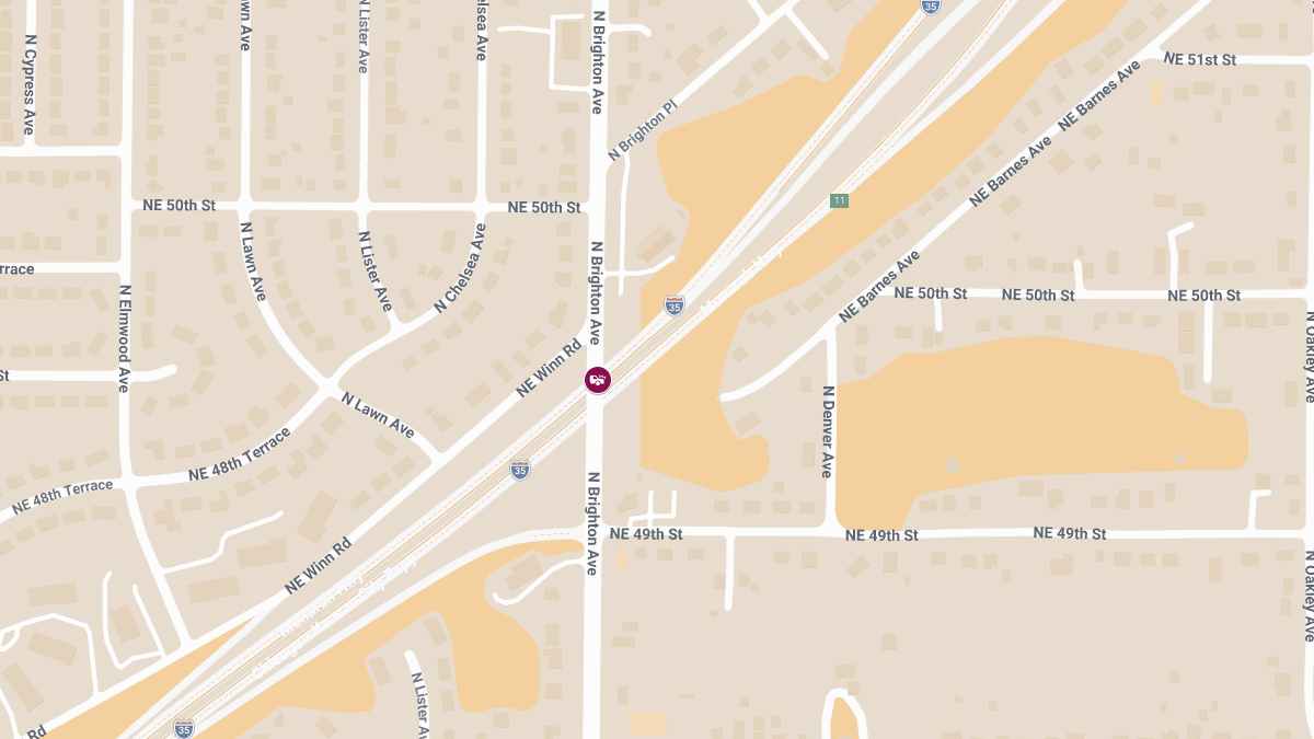 Injury Accident at I-35 S & N Brighton Ave