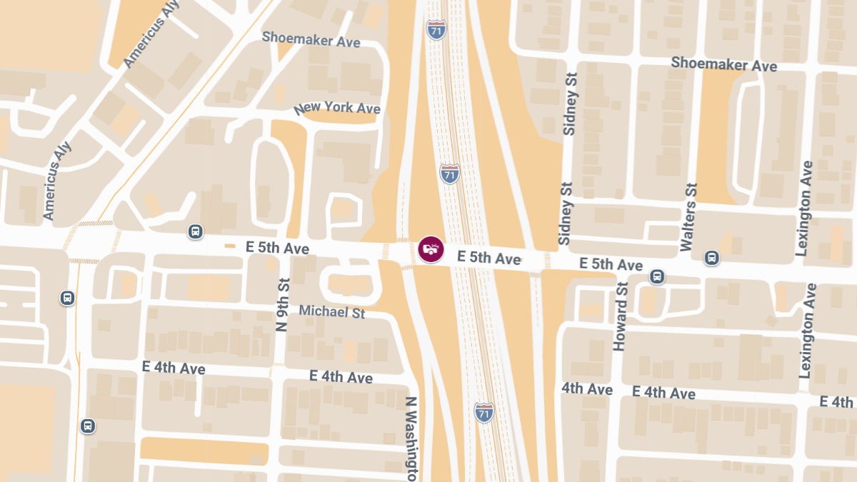Injury Accident at I-71 N & E 5th Ave