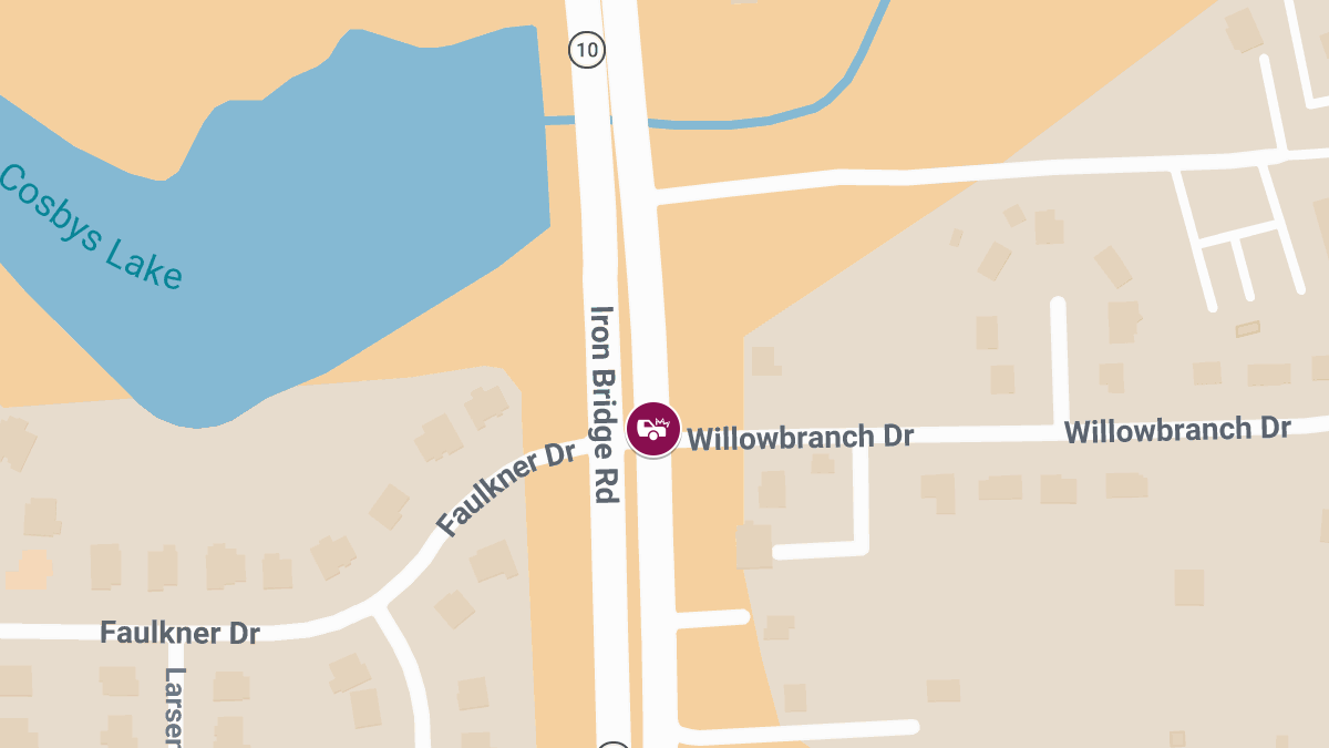 Injury Accident at Iron Bridge Rd & Faulkner Dr