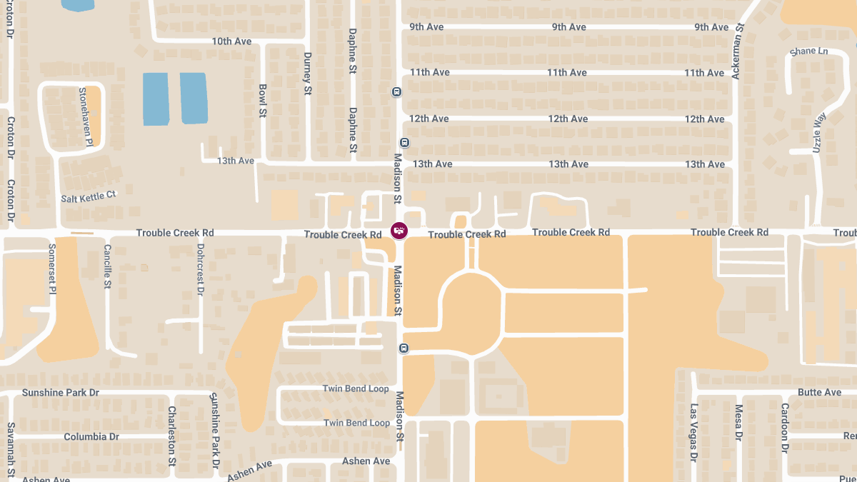 Injury Accident at Madison St & Trouble Creek Rd