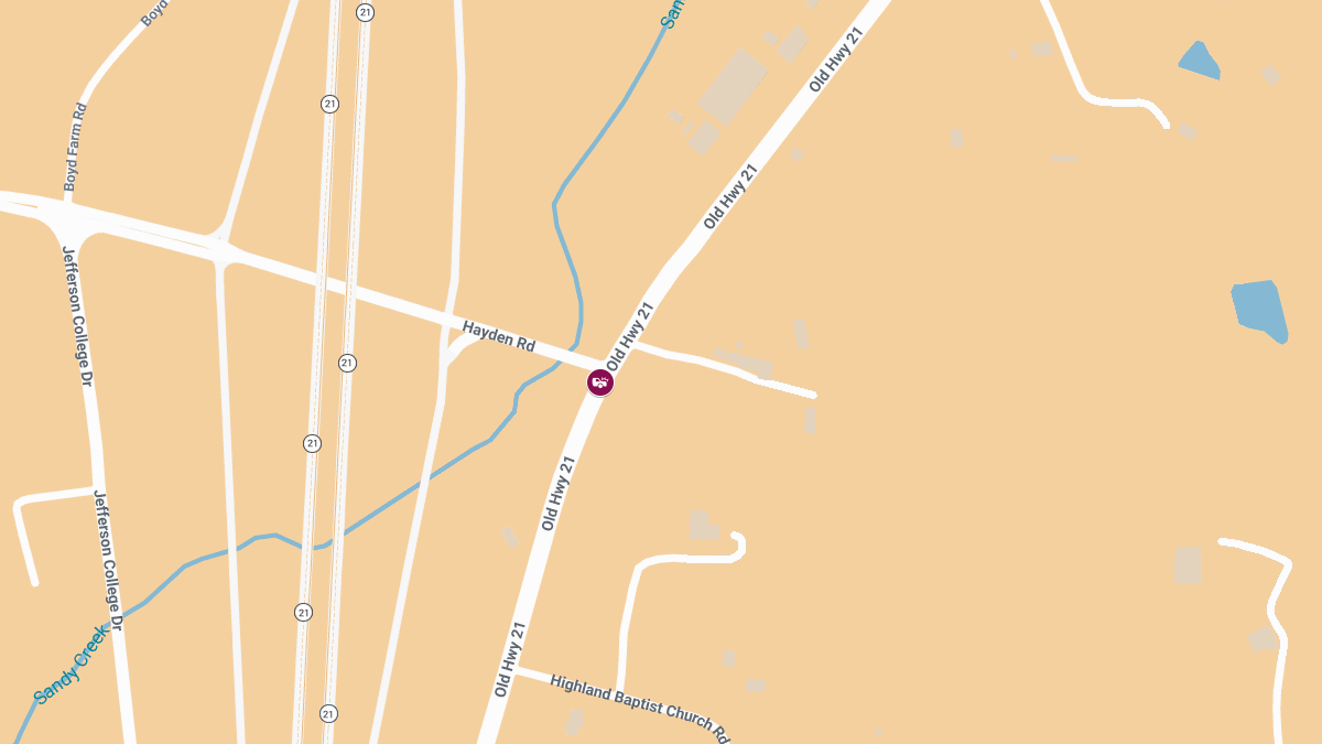 Injury Accident at Old Hwy 21 & Hayden Rd