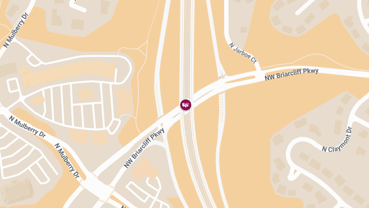 Injury Accident at US-169 S & NW Briarcliff Pkwy