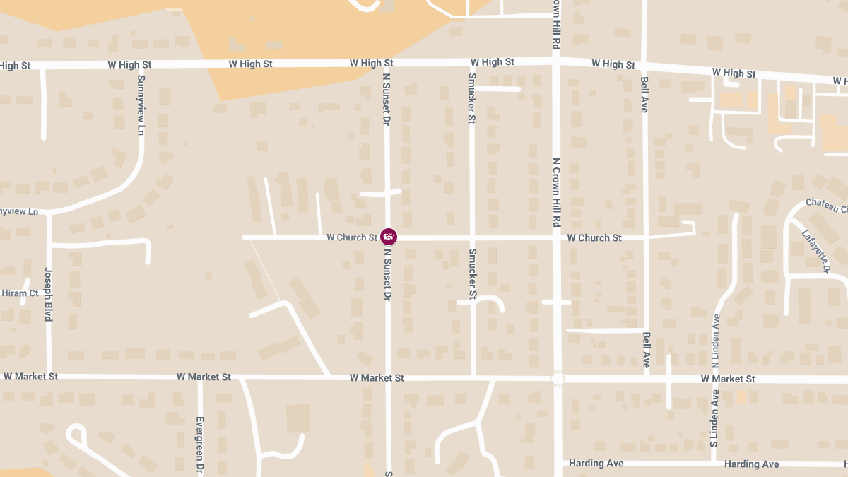 Injury Accident at W Church St and N Sunset Dr