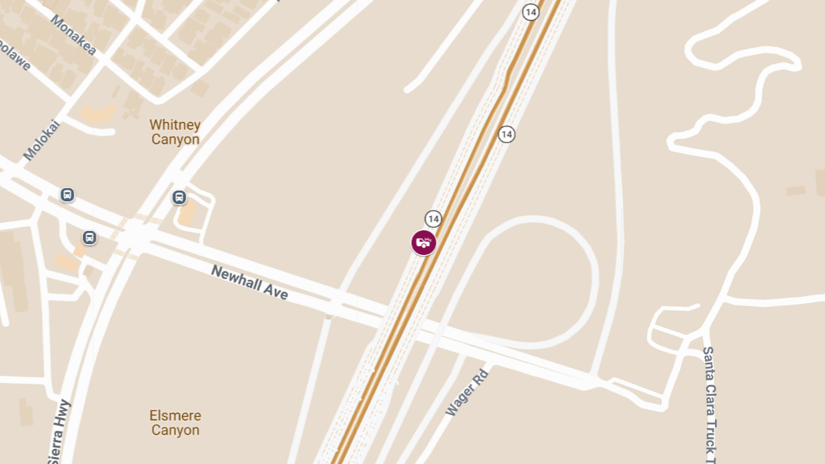 Injury Accident on 14 Fwy at Newhall Ave