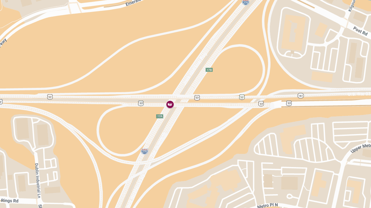 Injury Accident on I-270 N at US-33 W