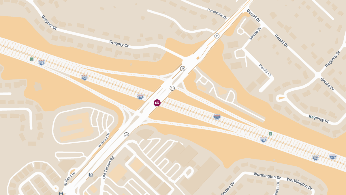Injury Accident on I-270 at Missouri 21