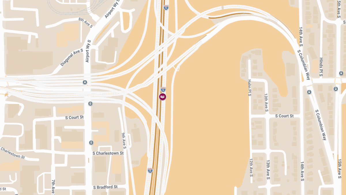 Injury Accident on I-5 near S Spokane St